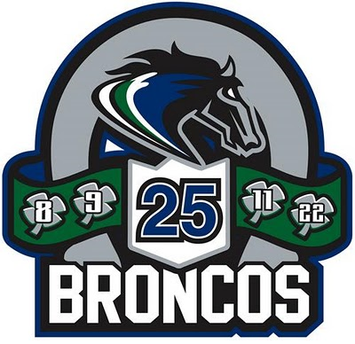 swift current broncos 2011 anniversary logo iron on transfers for T-shirts